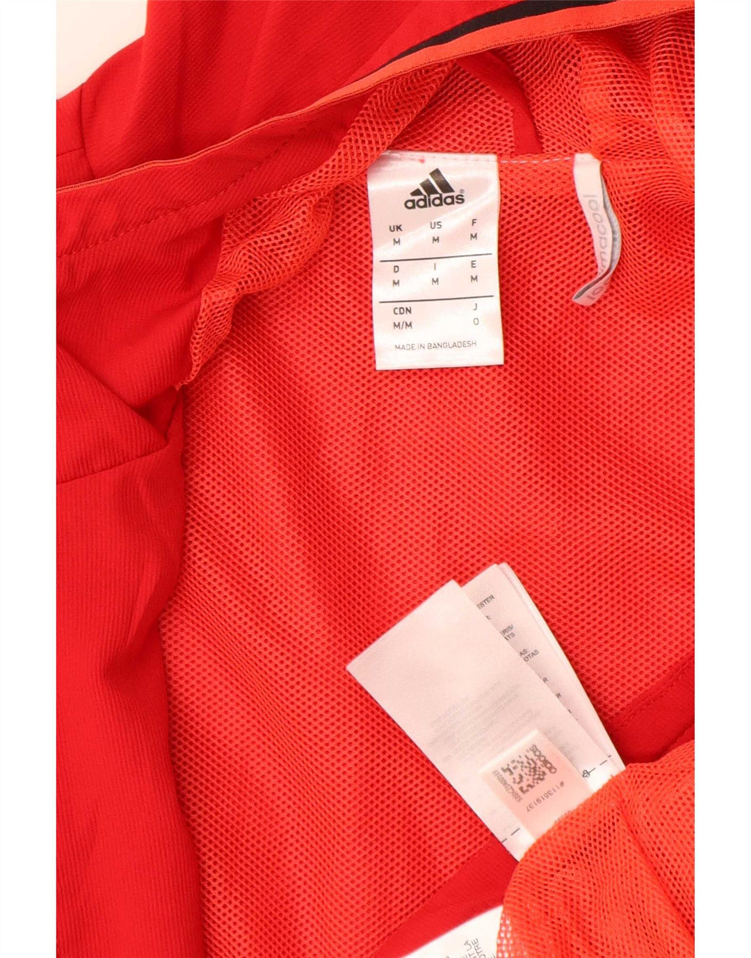 Мужская куртка-дождевик Adidas Climacool Graphic Hooded UK 38, средний красный полиэстер