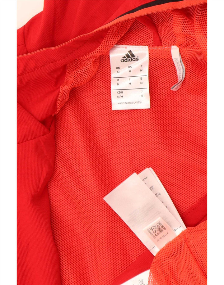 Мужская куртка-дождевик Adidas Climacool Graphic Hooded UK 38, средний красный полиэстер