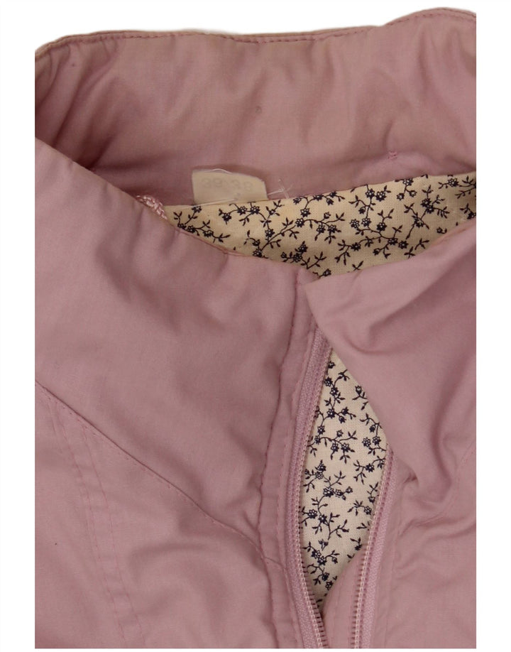 Винтажное женское пальто-ветровка оверсайз IT 36/38 XS, розовый полиэстер