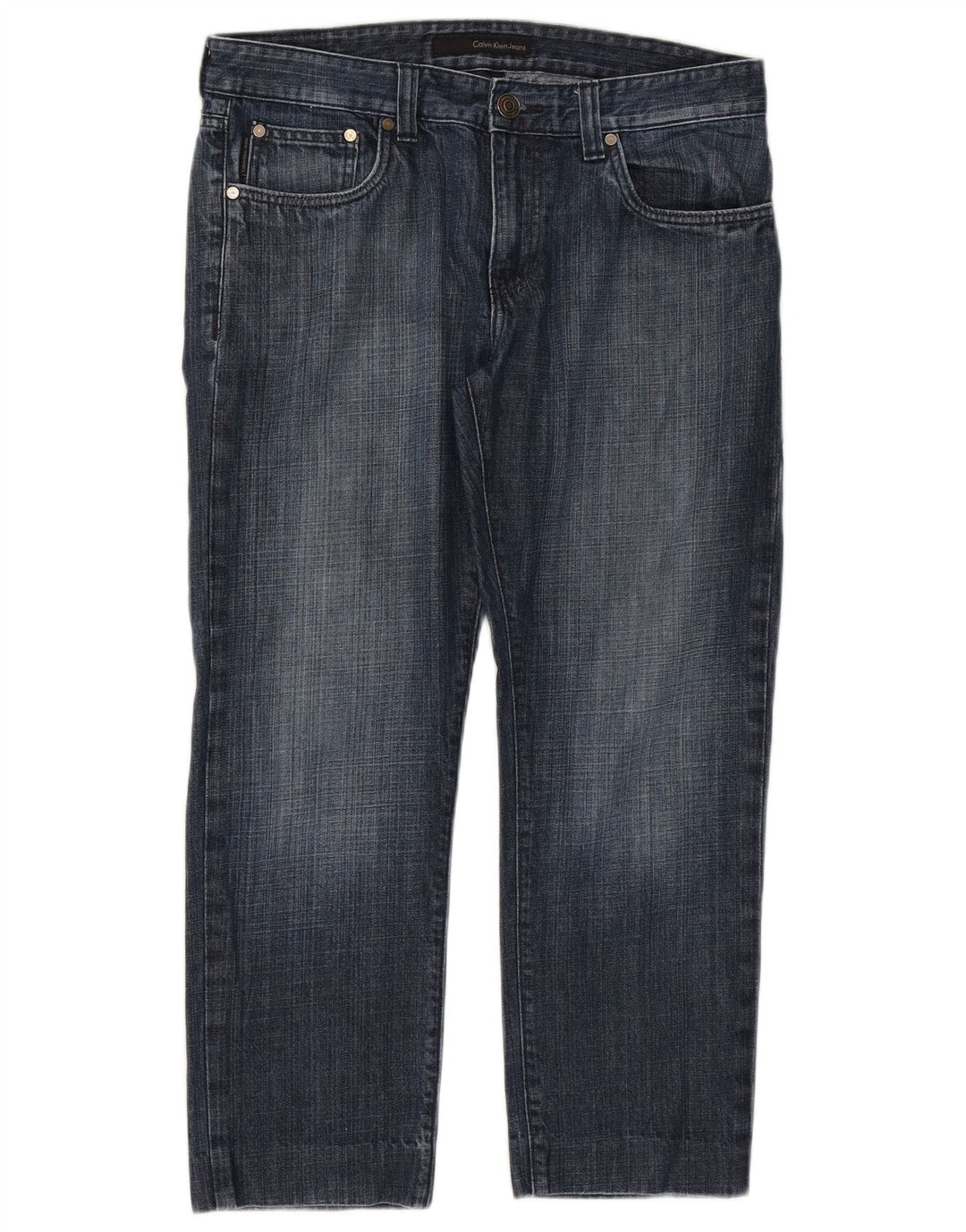 Женские укороченные джинсы скинни CALVIN KLEIN W33 L26 синие