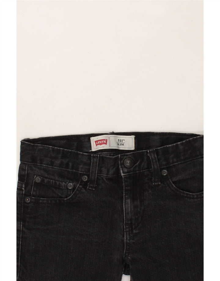 LEVI'S Boys 511 Slim Denim Shorts 9-10 Years W25  Black Cotton Vintage Levi's and Second-Hand Levi's from Messina Hembry 