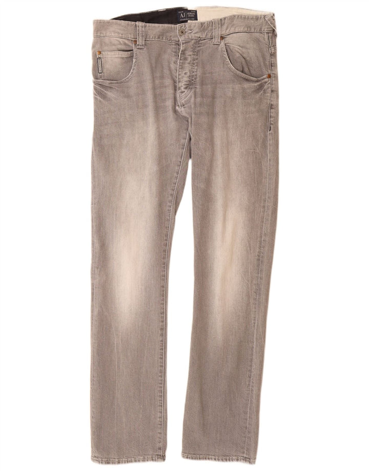 Мужские джинсы узкого кроя ARMANI W32 L33 Серый хлопок