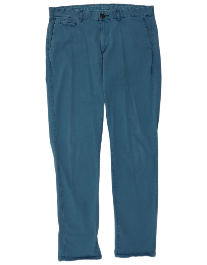 ARMANI EXCHANGE Мужские брюки-чиносы узкого кроя W34 L32 Синие, хлопок