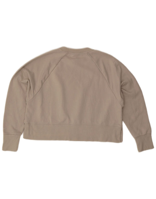 Женский укороченный свитшот с графическим рисунком NIKE UK 14, средний бежевый