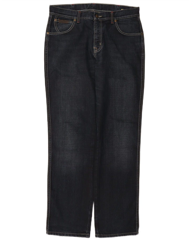 Мужские прямые джинсы Wrangler Texas W35 L32, темно-синий хлопок