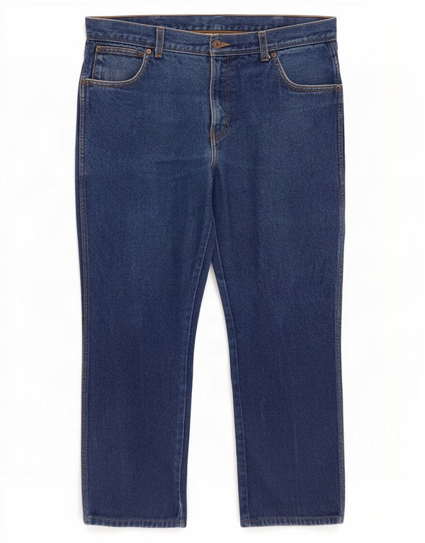 Мужские прямые джинсы Wrangler стандартного кроя W36 L30, синий хлопок