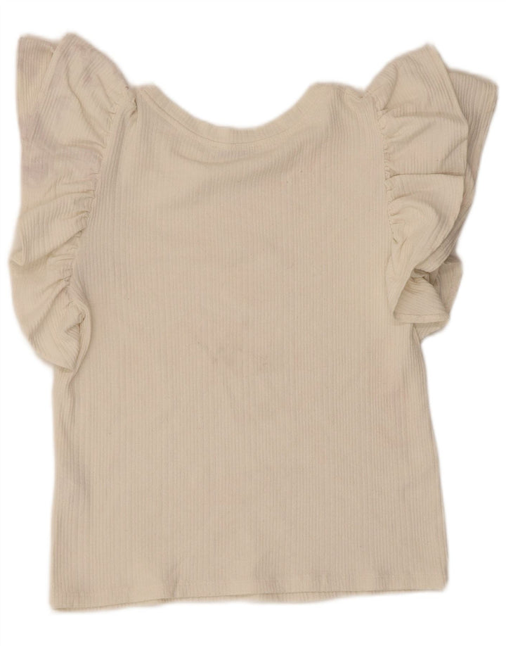 Женская укороченная блузка Zara UK 14, большой белый полиэстер