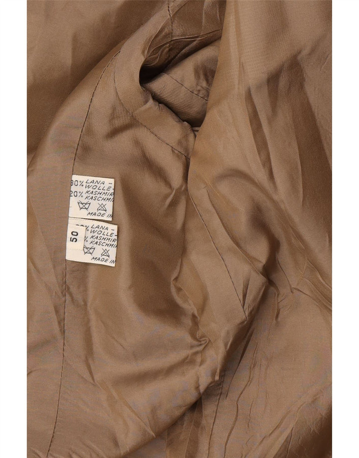 Женский пиджак на двух пуговицах Herno Donna IT 50 XL, коричневый, шерсть с узором «гусиные лапки»