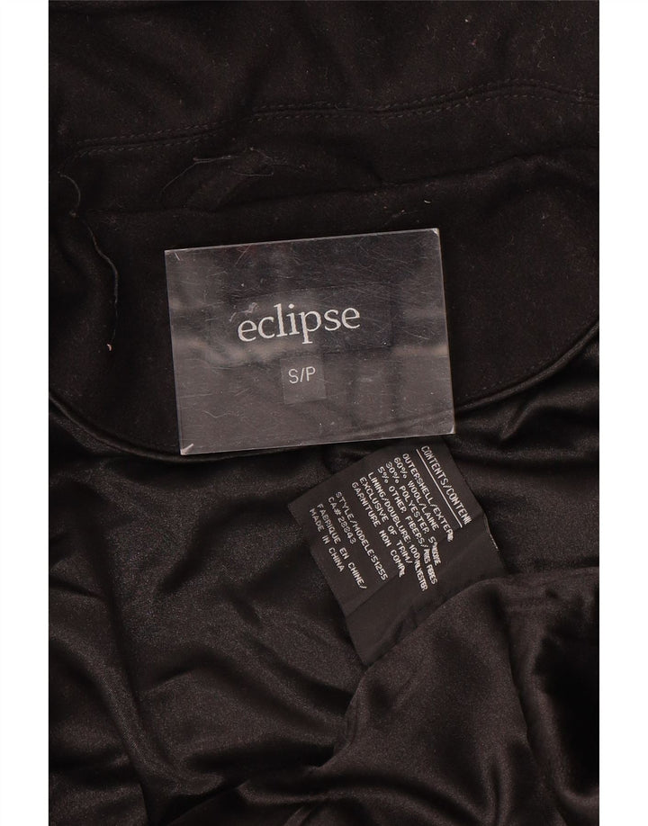 Женский дафлкот с капюшоном Eclipse UK 10, маленький, черный, шерсть