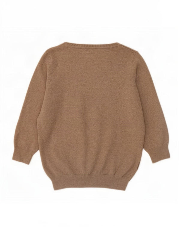 Женский кардиган с рукавом 3/4 Zara UK 14, большой бежевый хлопок