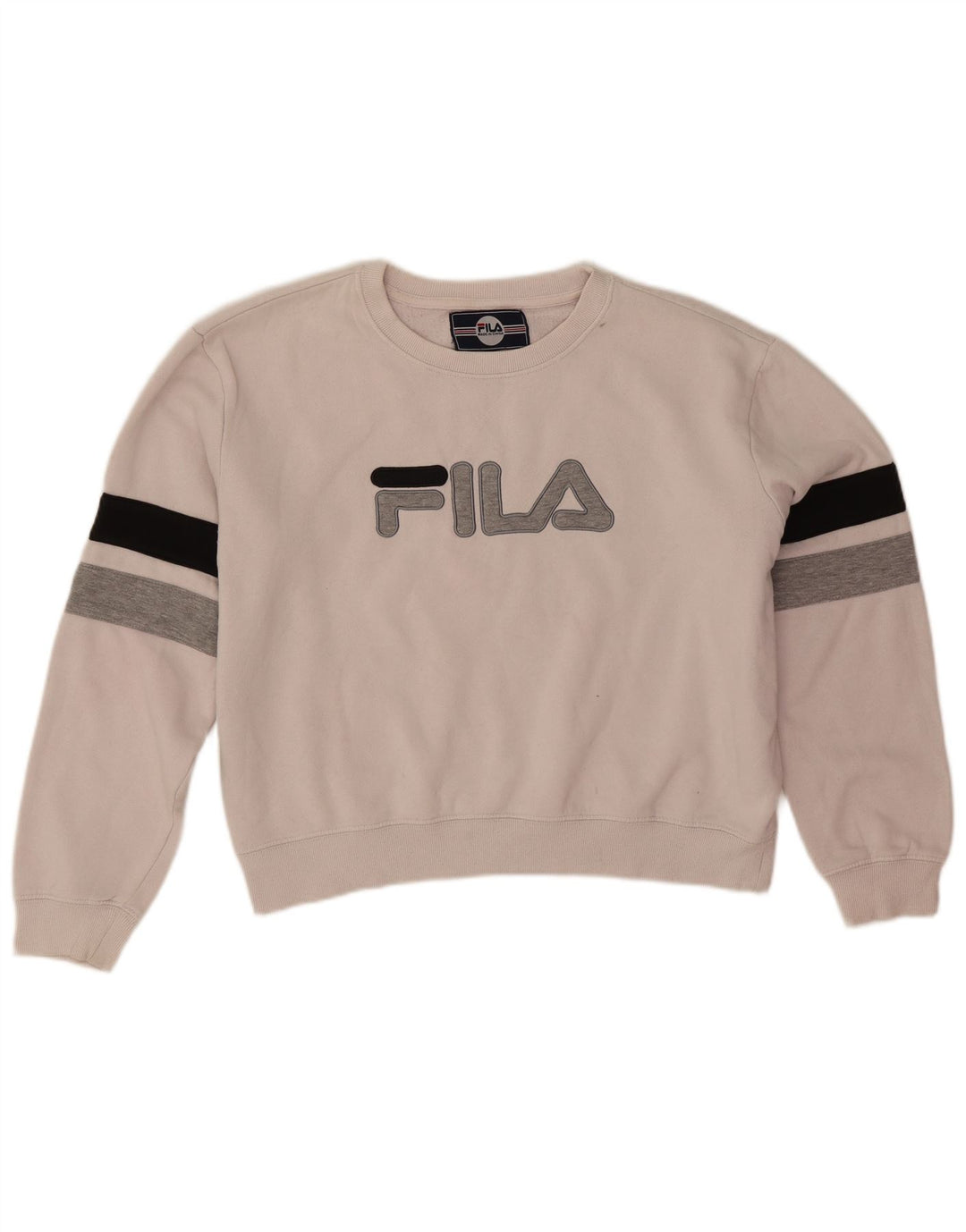 Женский укороченный джемпер оверсайз Fila UK 16, большой Off White