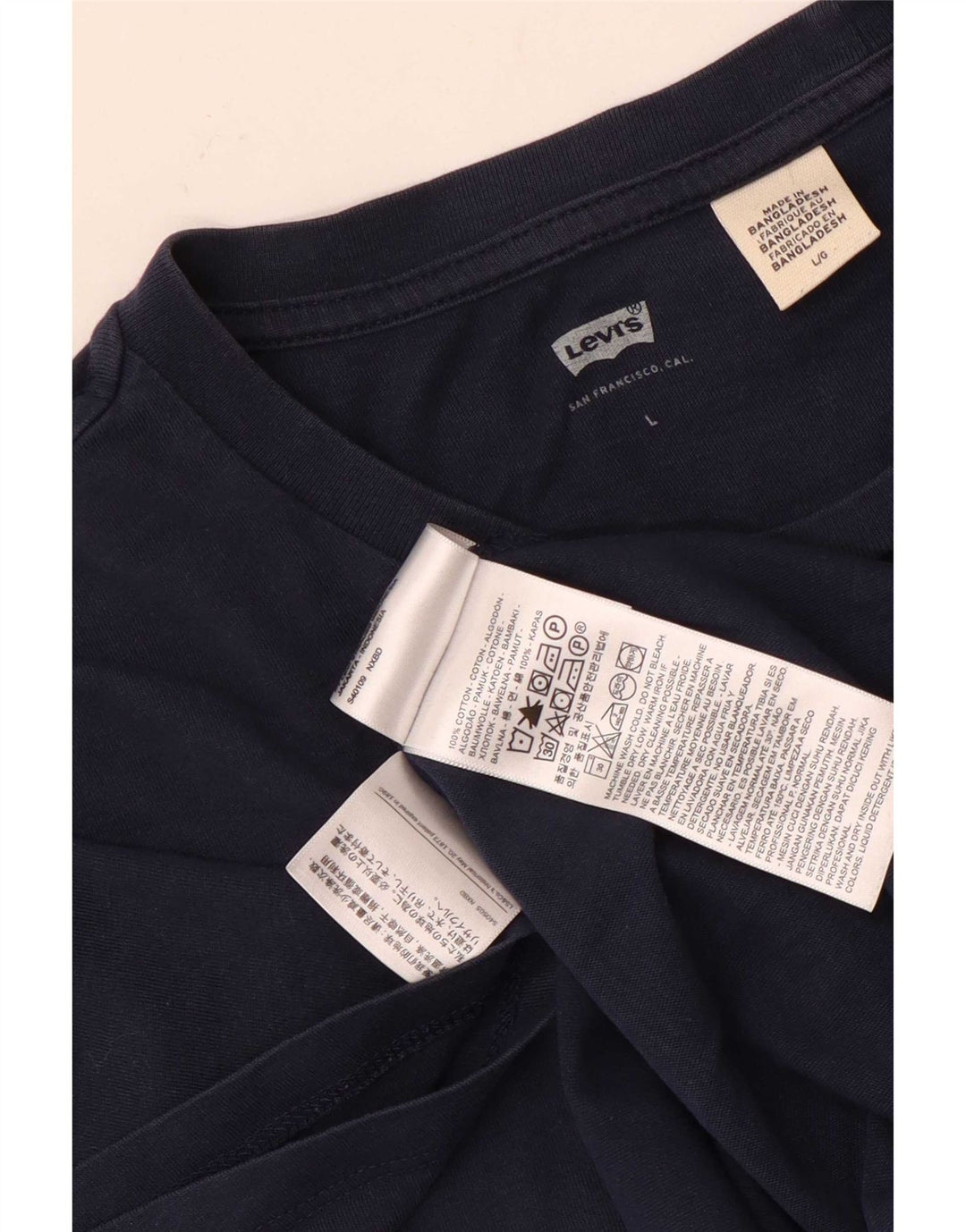 Мужская футболка Levi's, большой размер, темно-синий, хлопок