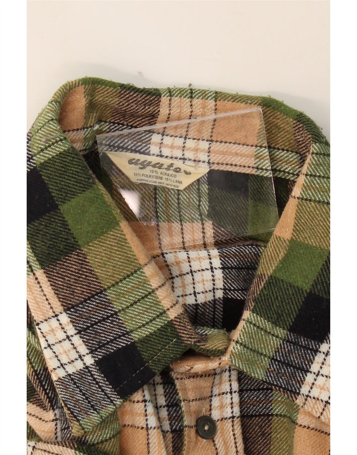 VINTAGE Mens Flannel Shirt Large Multicoloured Check Acrylic Vintage Vintage and Second-Hand Vintage from Messina Hembry 