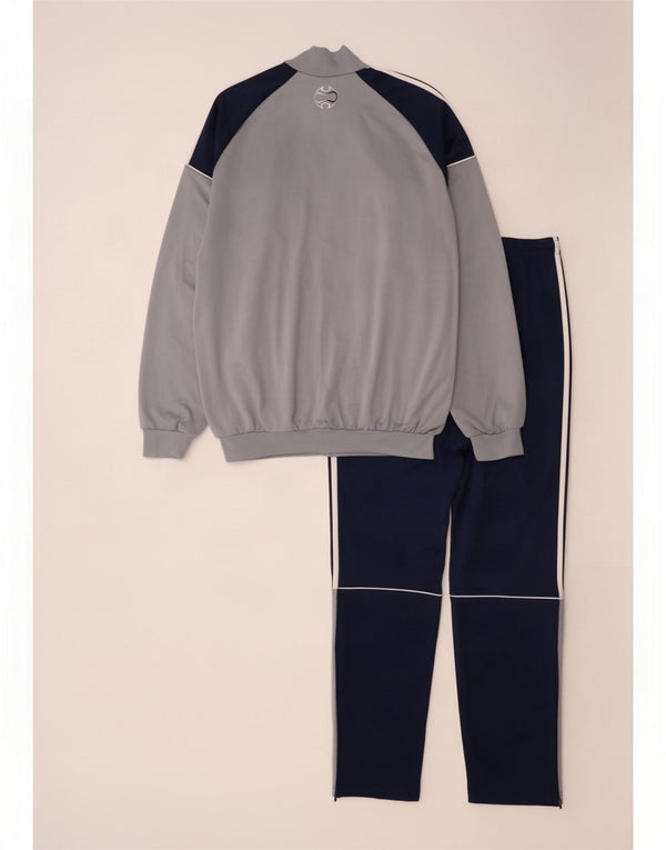 Мужской полный спортивный костюм Adidas UK 44/46, большой темно-синий, полиэстер с цветными блоками