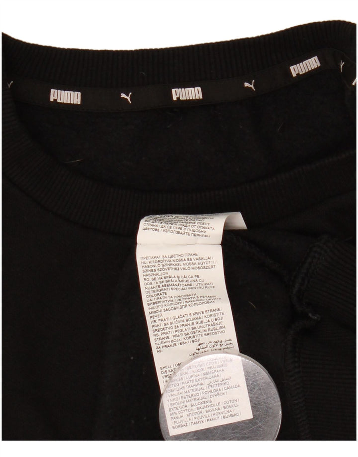 Мужской свитшот с рисунком Puma, маленький черный хлопковый джемпер