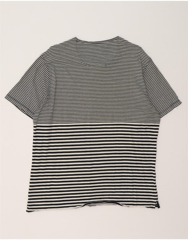 Женская повседневная футболка MASSIMO DUTTI Top UK 20 2XL, хлопок в черную полоску