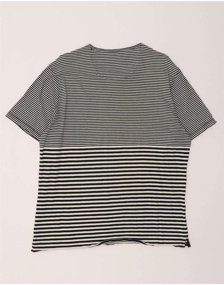 Женская повседневная футболка MASSIMO DUTTI Top UK 20 2XL, хлопок в черную полоску