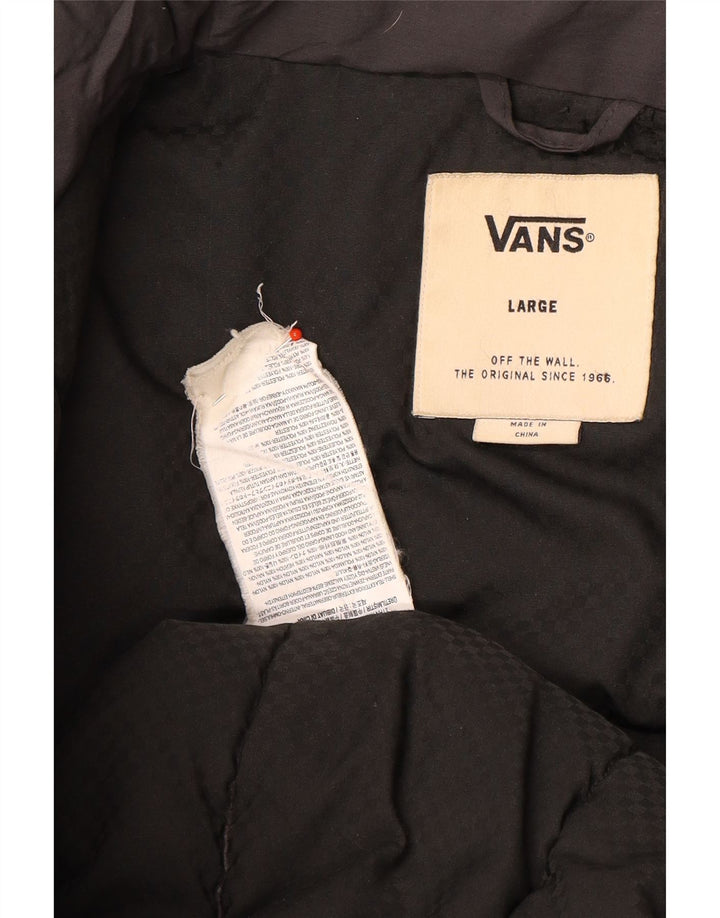 Мужская утепленная куртка с капюшоном Vans UK 40, большой серый нейлон