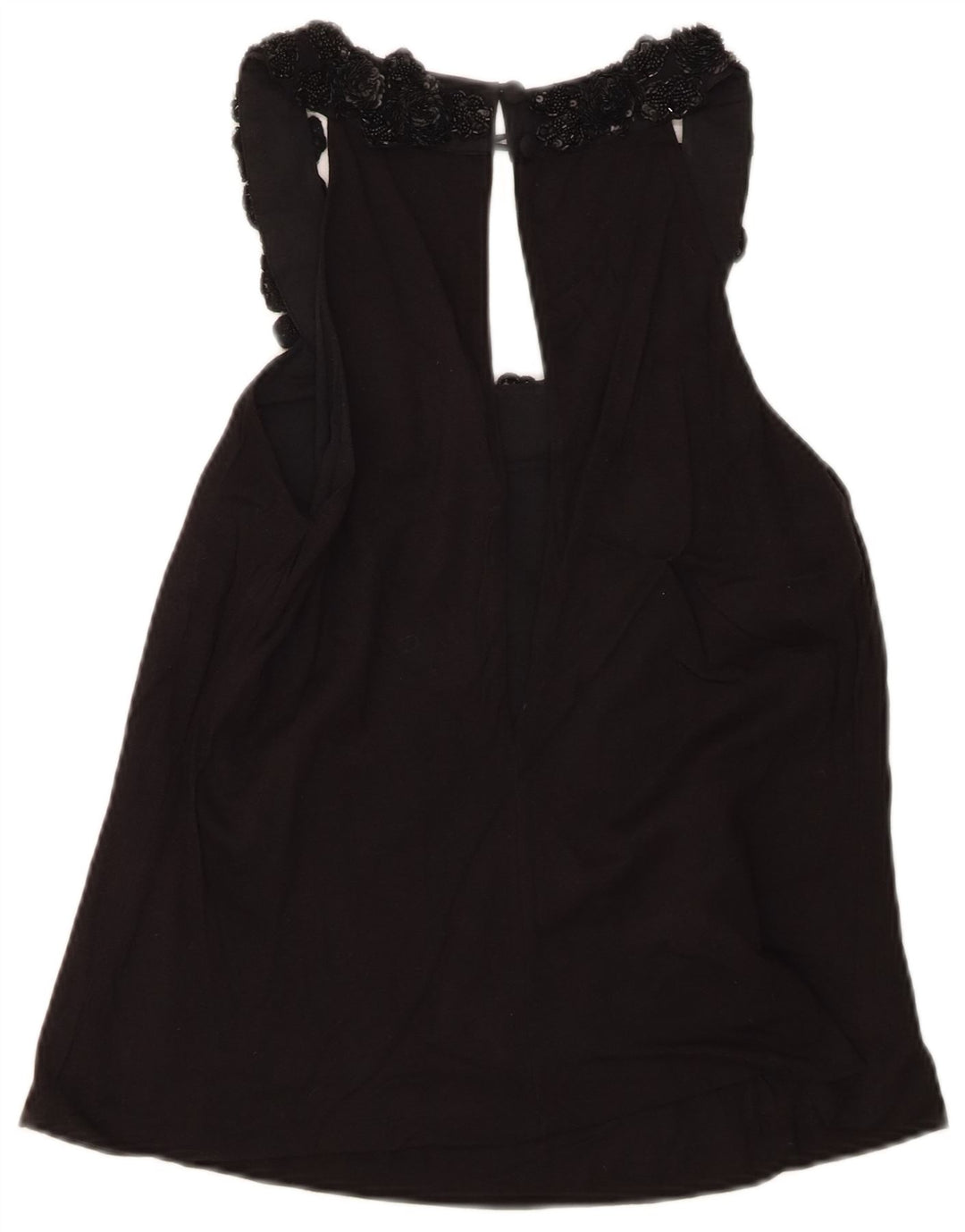 TWIN-SET Womens Halter Top UK 10 Small Black Viscose