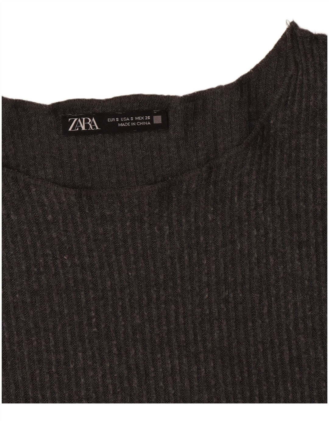Женский топ Zara с длинным рукавом UK 10, маленький серый