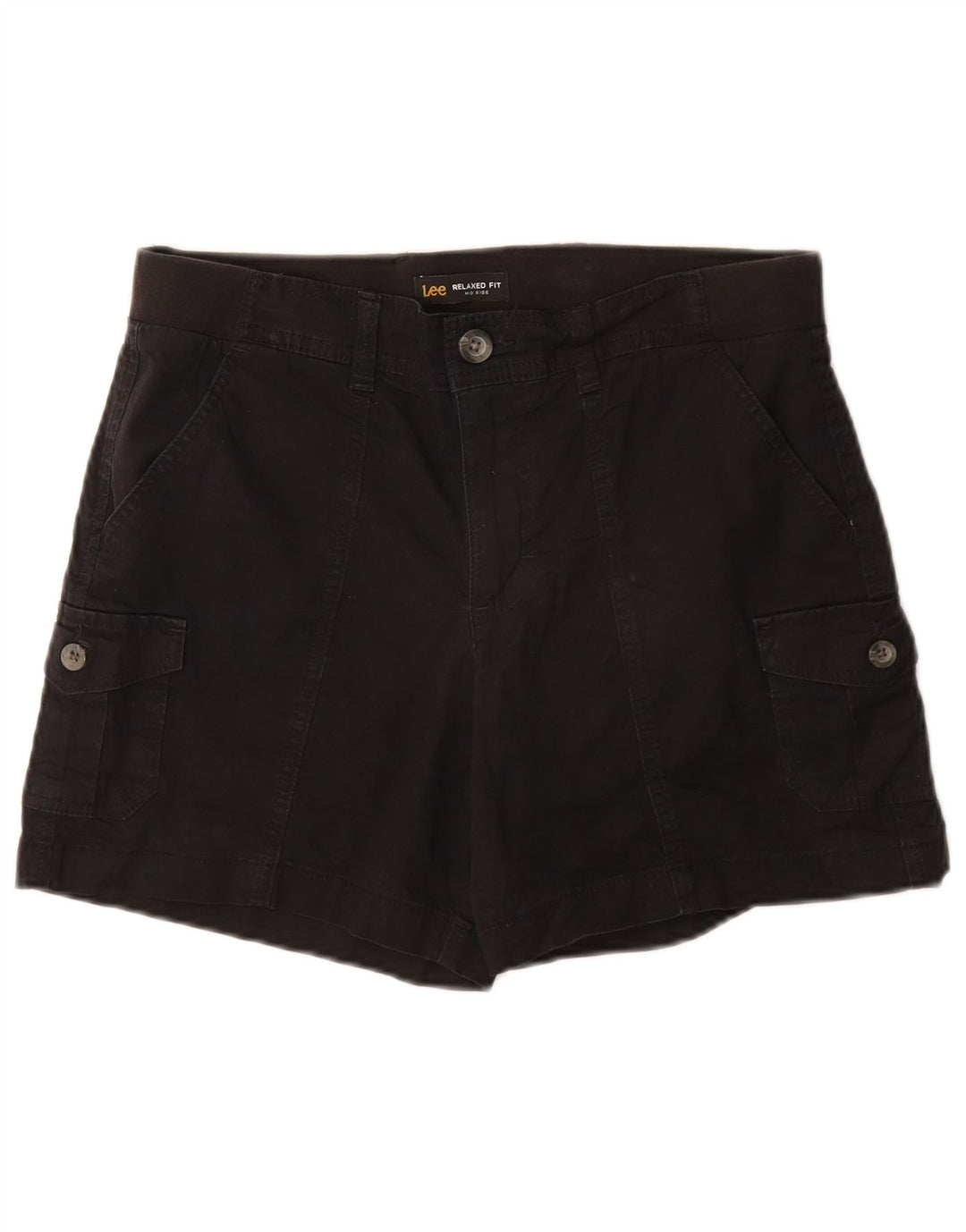 Женские шорты карго свободного покроя Lee со средней посадкой США 8, средний размер W30, черный хлопок