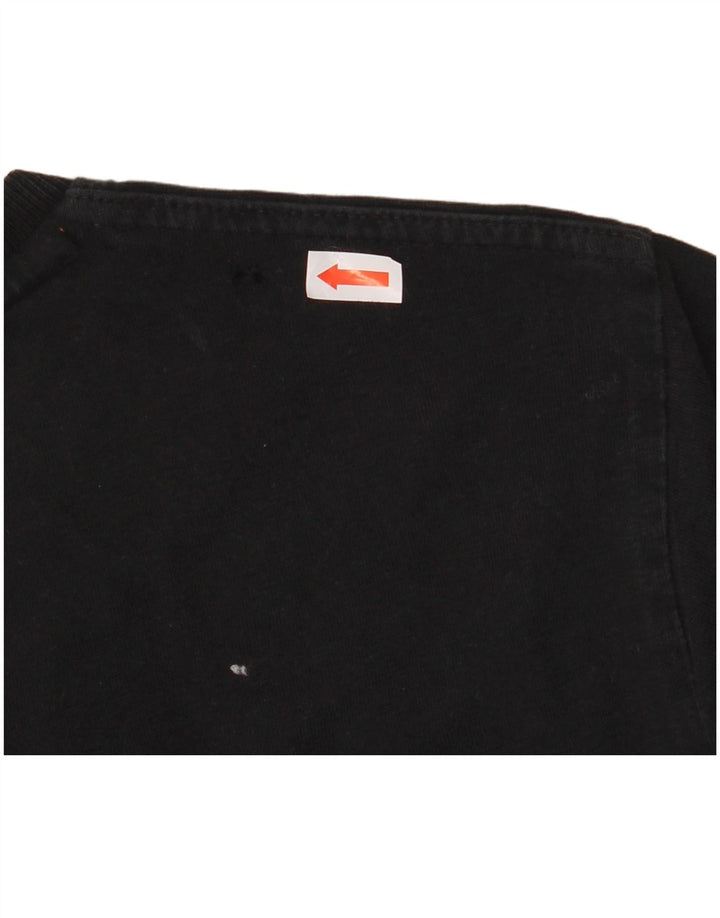 SUPERDRY Мужская футболка из хлопка среднего размера, черная