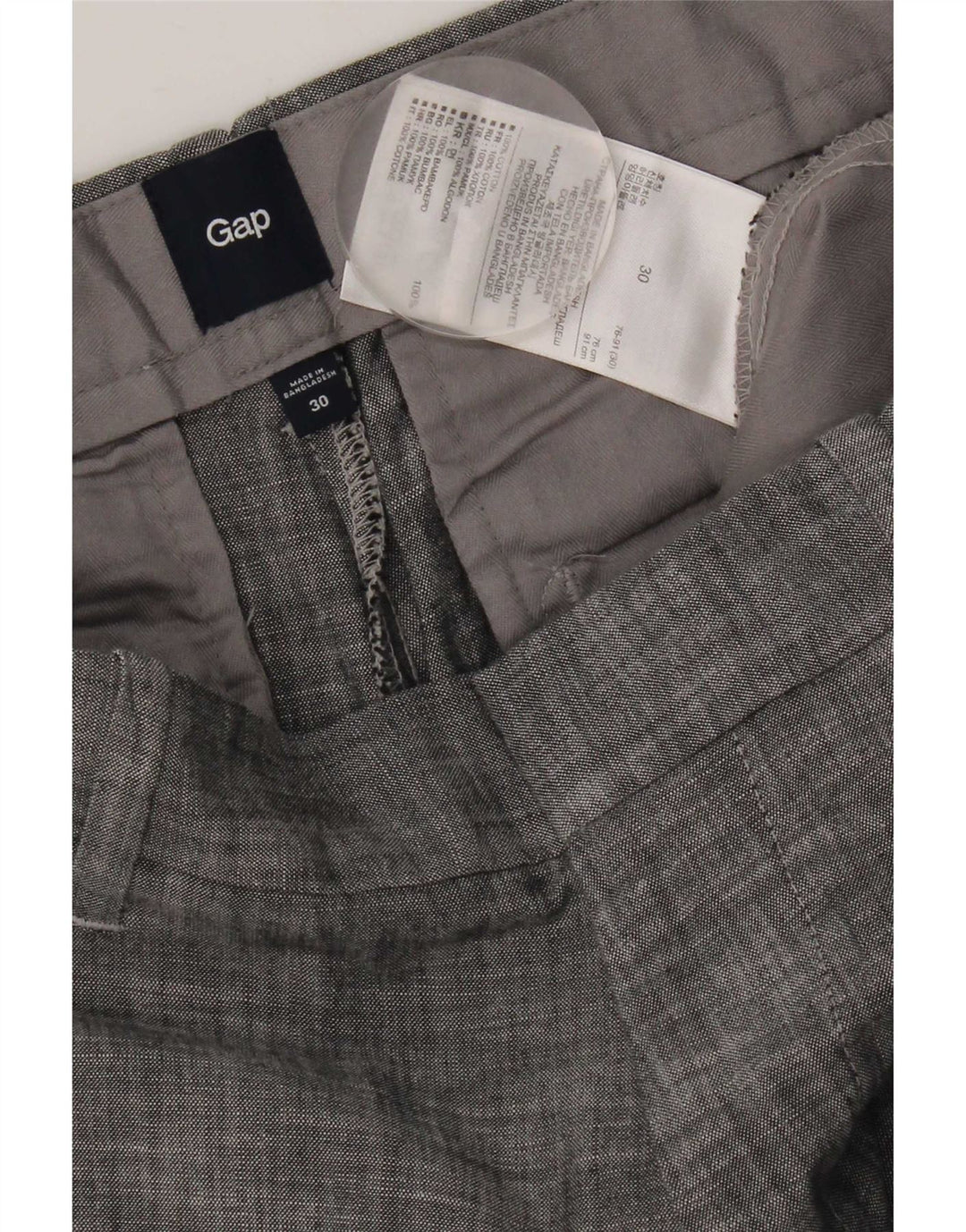 Мужские шорты чинос Gap W30, хлопок среднего серого цвета