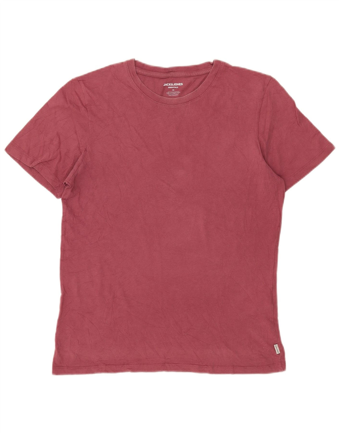 Мужская футболка Jack & Jones из хлопка среднего размера розового цвета