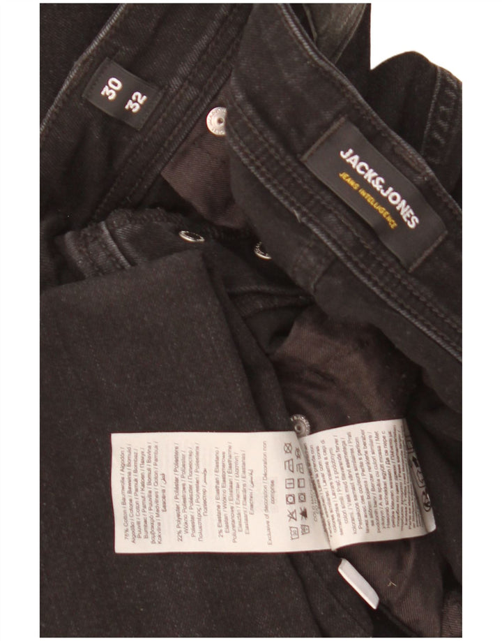 Мужские узкие джинсы Jack & Jones W30 L32, черный хлопок