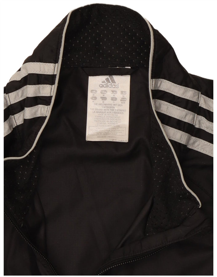 Мужская куртка-дождевик Adidas UK 38, средний черный полиэстер