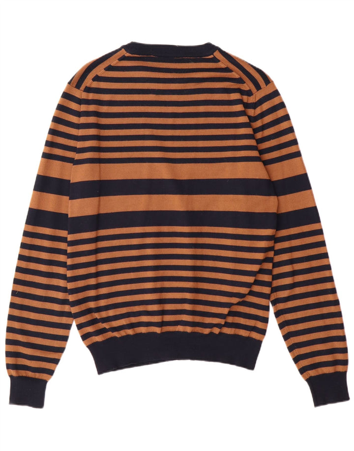 Мужской джемпер Trussardi Jeans с круглым вырезом, средний коричневый в полоску, акрил