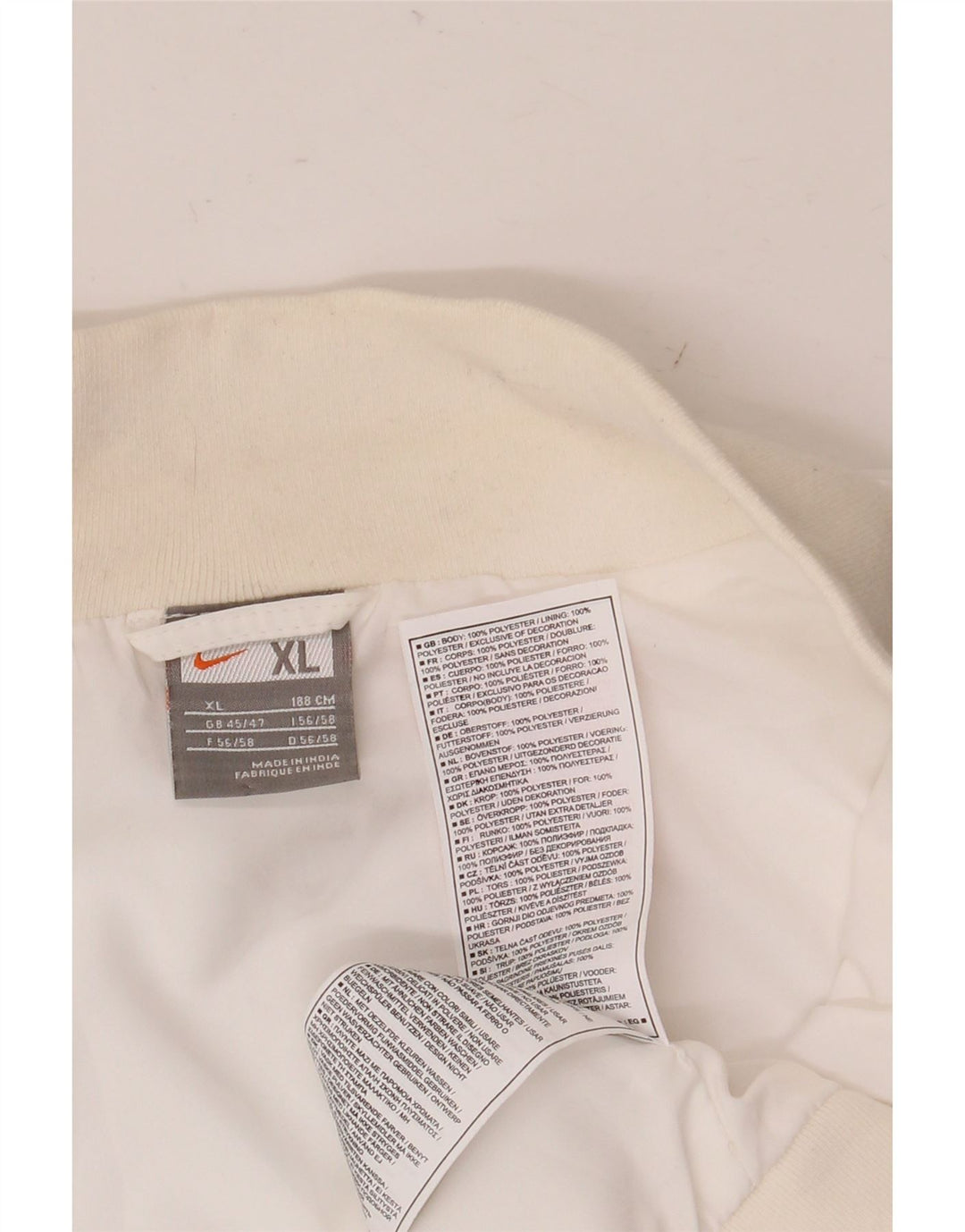 Мужская спортивная куртка Nike Inter Milan UK 45/47 XL Off White Polyester