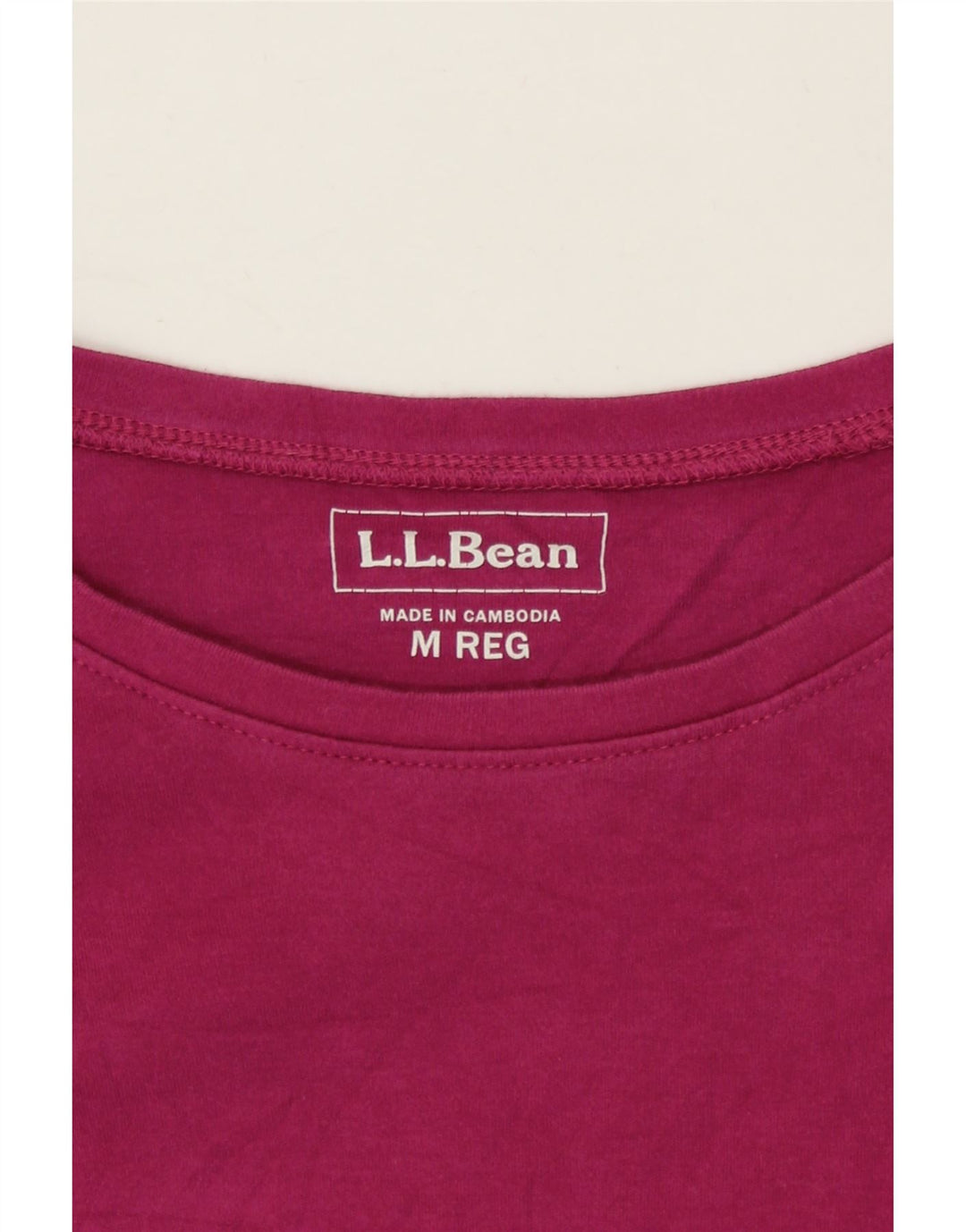 L.L.BEAN Womens Top Long Sleeve UK 14 Medium Pink Cotton Vintage L.L.Bean and Second-Hand L.L.Bean from Messina Hembry 