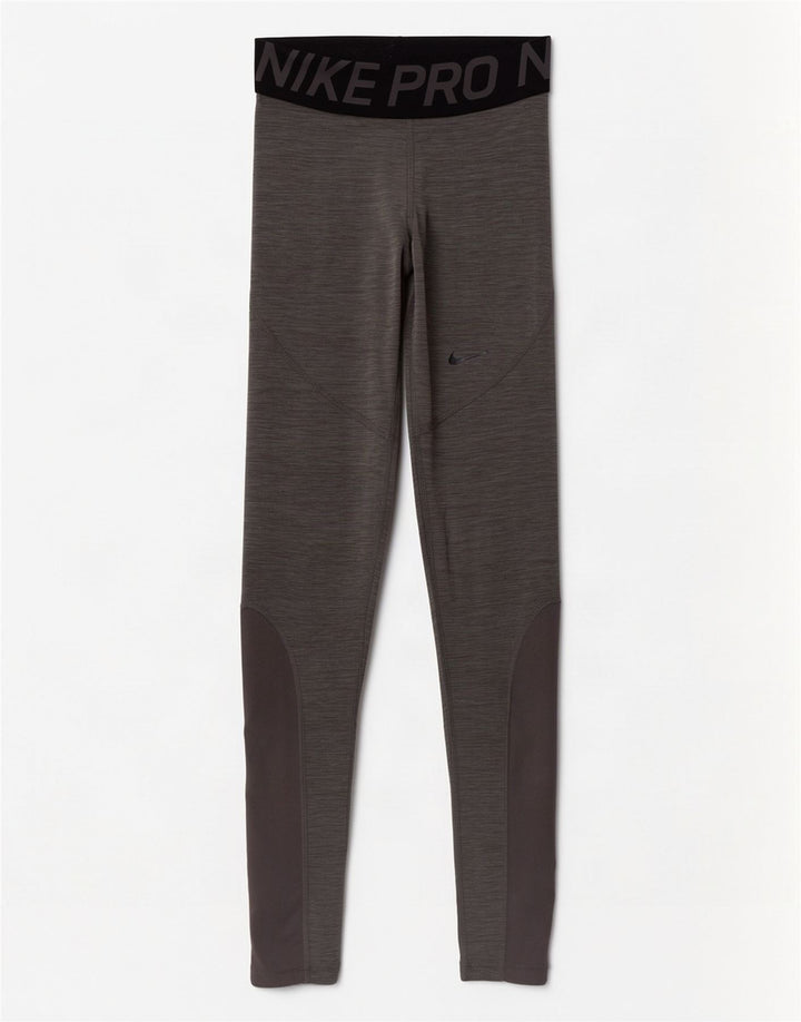 Женские леггинсы с рисунком Nike Dri Fit UK 4 XS, серый полиэстер с крапинками