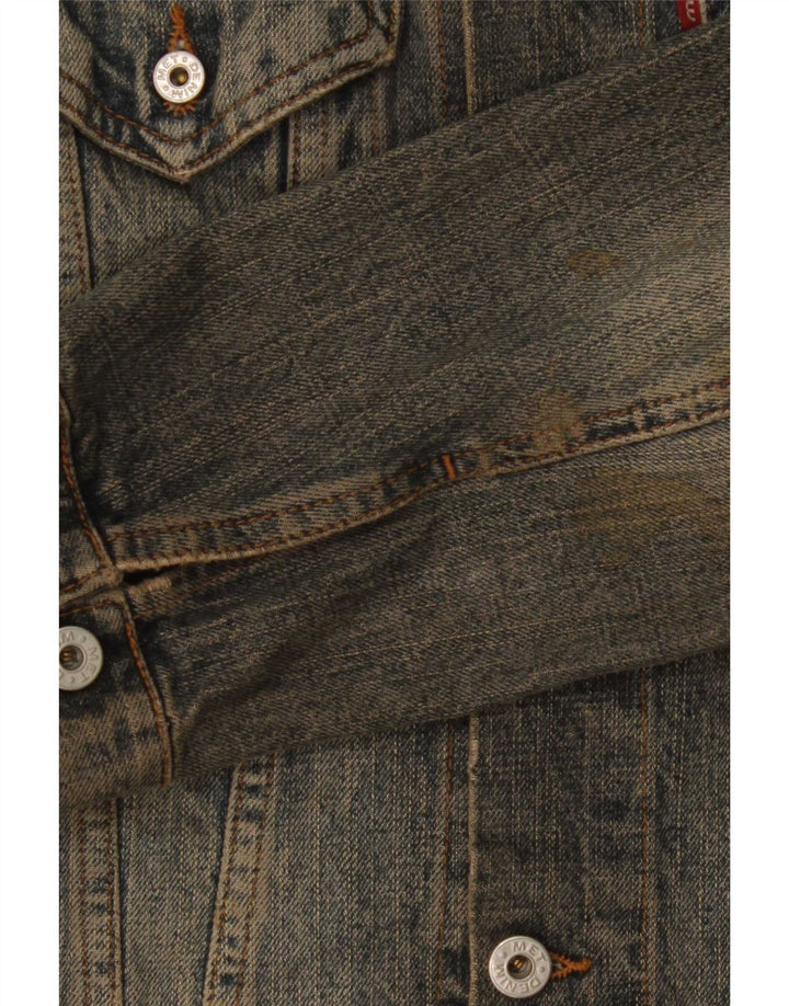Женская джинсовая куртка MET UK 12, хлопок среднего синего цвета