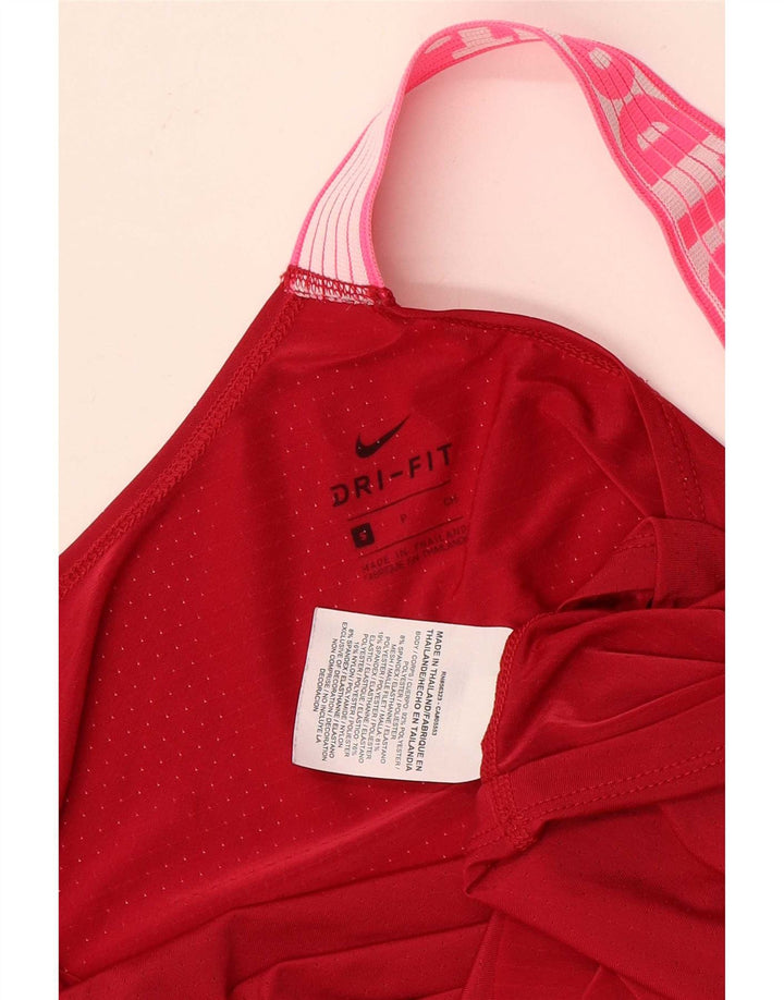 Женский жилет с графическим принтом Nike UK 10, маленький красный полиэстер с цветными блоками