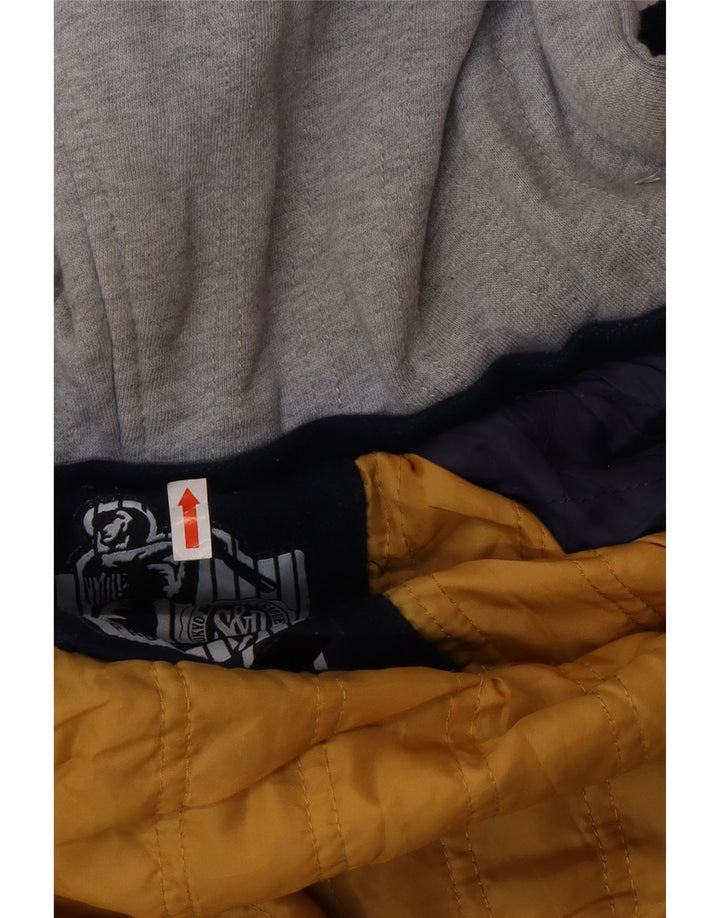 Мужская университетская куртка SUPERDRY с графическим рисунком UK 38, средний темно-синий с цветными блоками