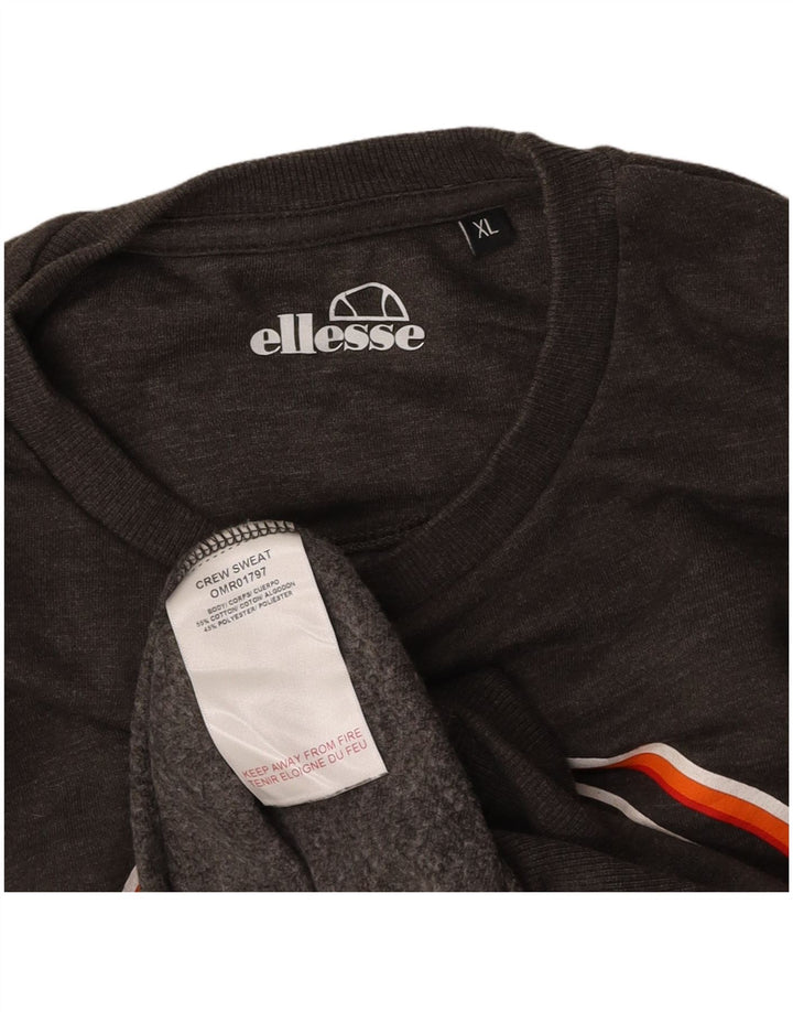 ELLESSE Мужской свитшот с рисунком, джемпер XL, серый хлопок