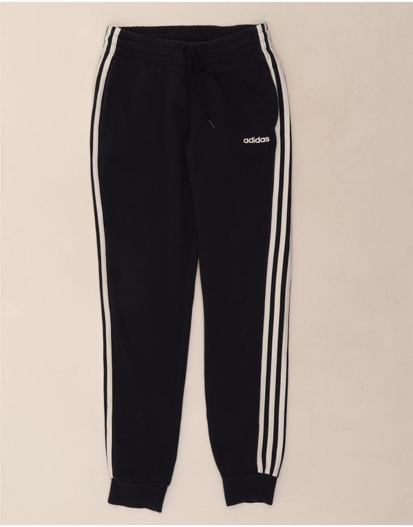 Adidas Womens Tracksuit Trousers Joggers UK 8/10 Small Navy Blue Cotton