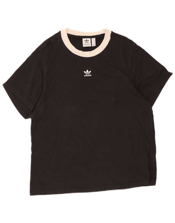 Женская футболка Adidas Top UK 10, маленькая, черный хлопок