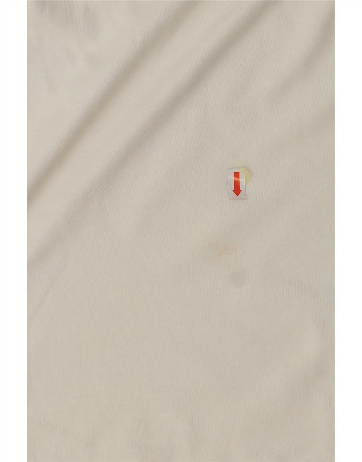 ADIDAS Мужская футболка из хлопка среднего размера белого цвета