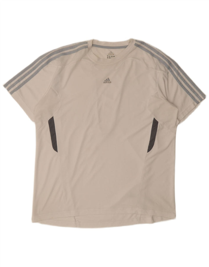 Adidas Мужская футболка Climacool Top XL Белый Полиэстер с цветными блоками