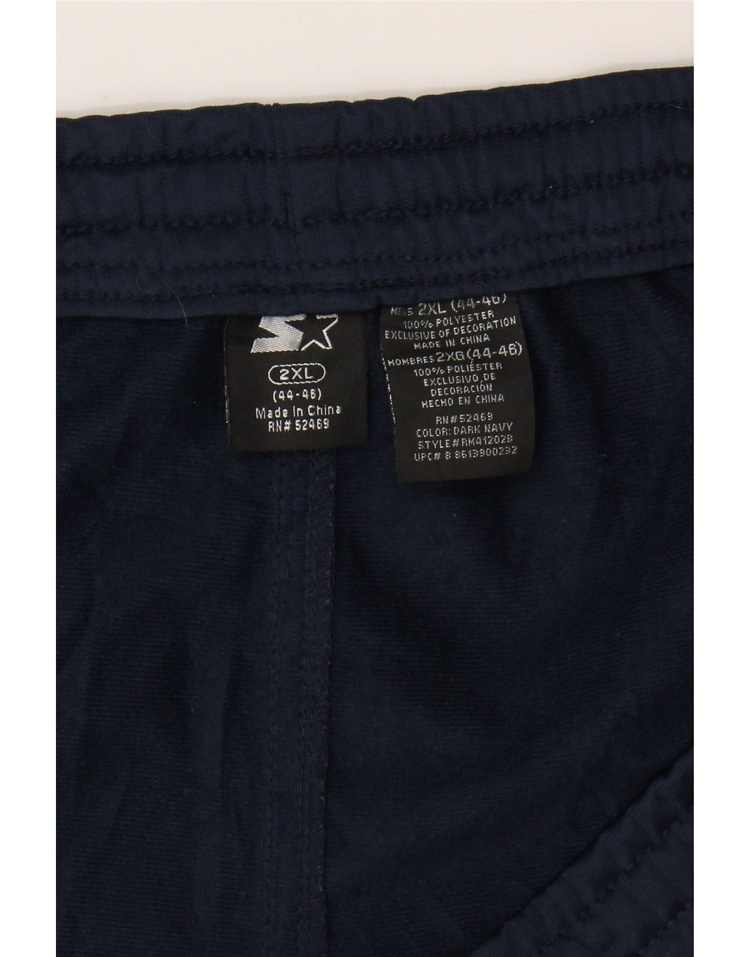 STARTER Mens Tracksuit Trousers 2XL  Navy Blue Polyester Vintage Starter and Second-Hand Starter from Messina Hembry 