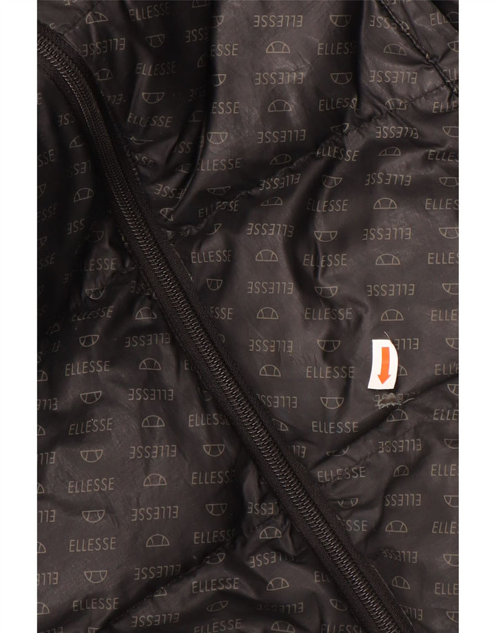 ELLESSE Утепленная куртка с капюшоном и графическим рисунком для мальчиков 12–13 лет, черный полиэстер