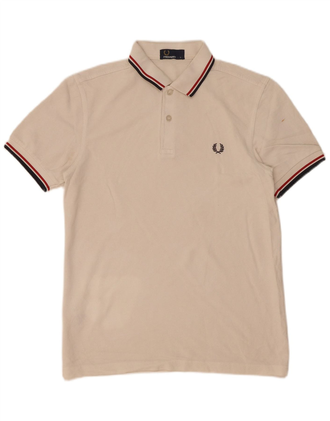 Мужская рубашка-поло Fred Perry, маленькая белая полосатая хлопковая ткань