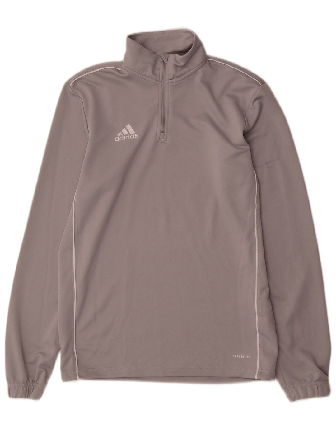 Мужской пуловер с воротником на молнии Adidas Aeroready, маленький серый полиэстер