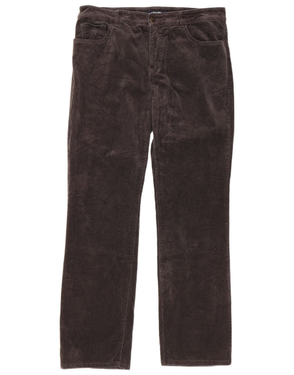 Женские прямые вельветовые брюки CHAPS, размер США 12, большой размер W34 L31, серый хлопок