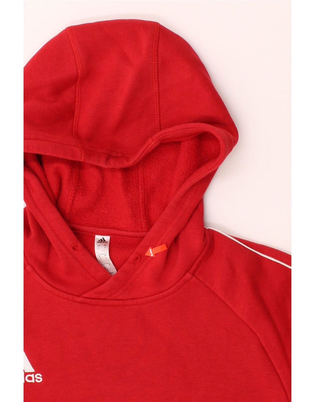 ADIDAS Mens Hoodie Jumper Small Red Cotton Vintage Adidas and Second-Hand Adidas from Messina Hembry 