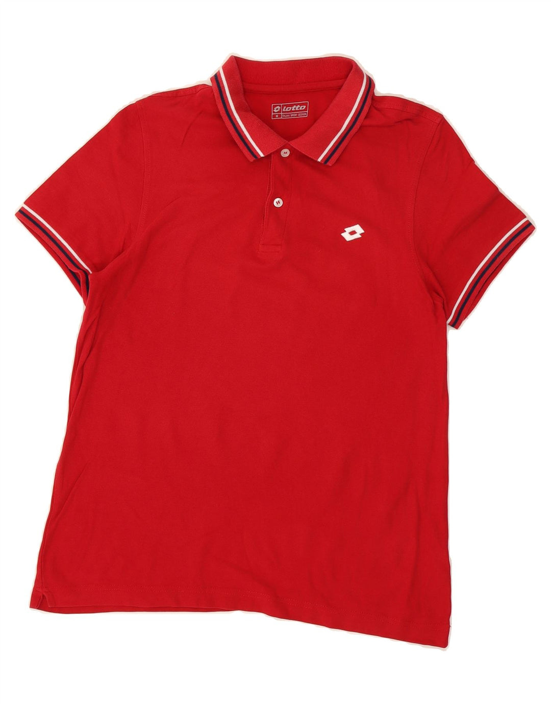LOTTO Mens Polo Shirt Medium Red Cotton Vintage Lotto and Second-Hand Lotto from Messina Hembry 