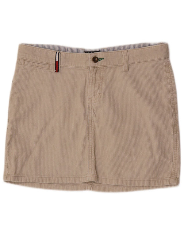 Женская мини-вельветовая юбка Tommy Hilfiger US 9 Medium W30 Бежевый хлопок